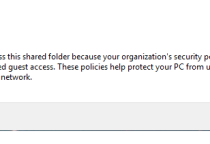 Fix lỗi you can’t access this shared folder because your organization’s
