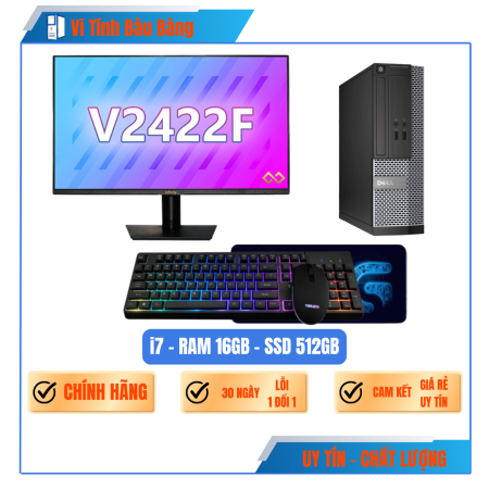 Máy Bộ Văn Phòng Cấu Hình Cao(i7, Ram 16, SSD 515GB, 24Inch )