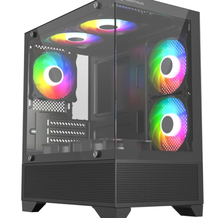 VỎ CASE MÁY TÍNH CENTAUR CENTAUR METAL MT-C02 BLACK (M-ATX| MID TOWER| MÀU ĐEN)