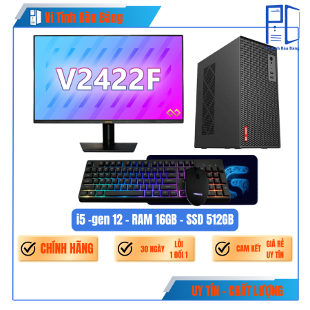 Máy Bộ Văn Phòng Cấu Hình Cao(i5-Gen12, Ram 16, SSD 515GB, 24Inch