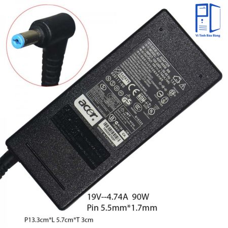 Sạc laptop Acer 19V-4.74A 90W chân 5.5*1.7mm - Đầu Thường