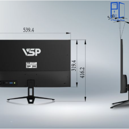 Màn hình VSP V2408S | 23.8 inch, Full HD, IPS, 100Hz, 5ms, phẳng, trắng/đen