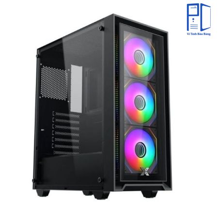 Case Xigmatek FLY II 3GF - Black | Kèm sẵn 3 fan RGB (EN 44663)