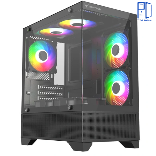 VỎ CASE MÁY TÍNH CENTAUR CENTAUR METAL MT-C02 BLACK (M-ATX| MID TOWER| MÀU ĐEN)