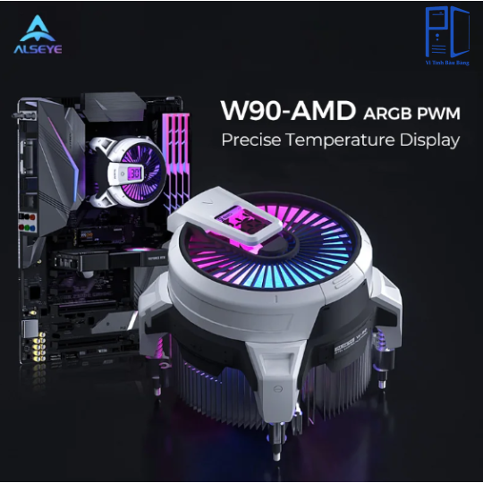 Tản nhiệt CPU Alseye W90 | For Intel socket 1700, 1200, 115x - ARGB Display